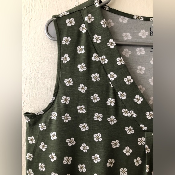 Womens CROFT & BARROW Semi Loose Sleeveless Top Size 3X Stretch Green White New - Picture 2 of 9